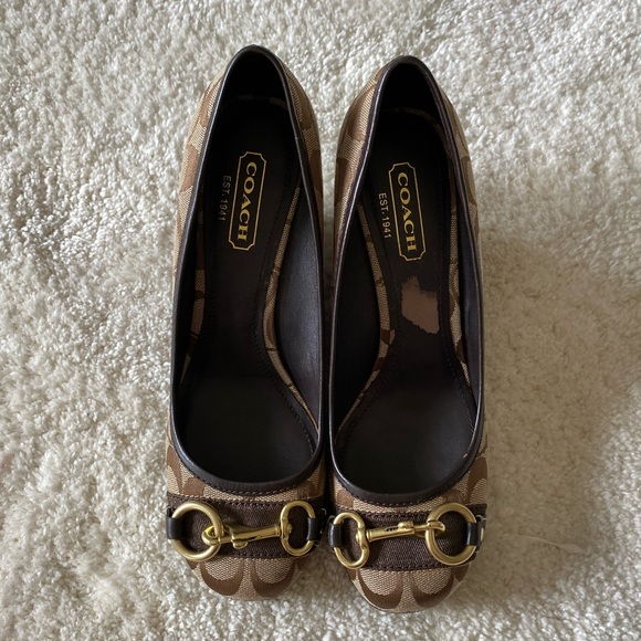 New Coach Suede Wedges - Picture 1 of 9
